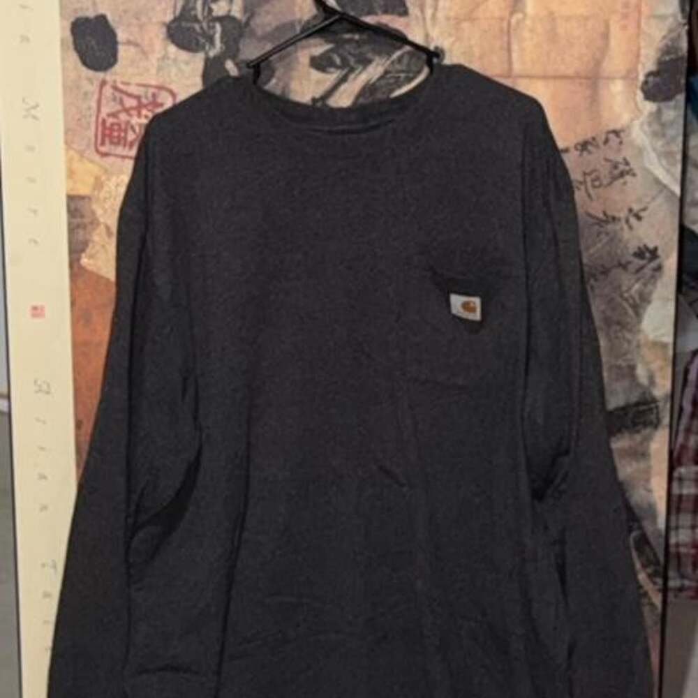 Carhartt Original Fit Long Sleeve Pocket T-Shirt Dark Heather Gray XL